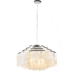 Designer Touch Decorative Modern Raindrop Chandelier White Shell Shade Ceiling Pendant Lighting
