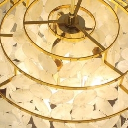 Designer Touch Decorative Modern Raindrop Chandelier White Shell Shade Ceiling Pendant Lighting