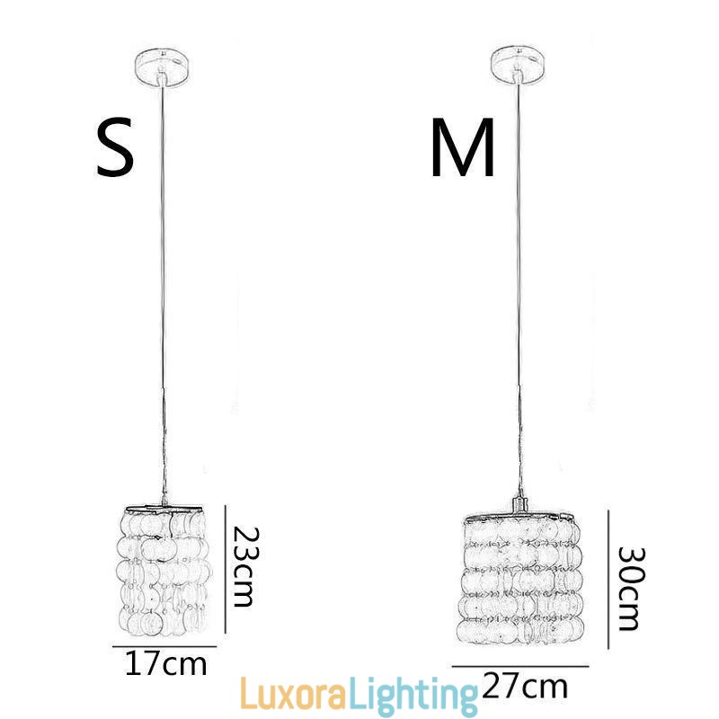 Designer Touch Decorative Modern Capiz Pendant Light Contemporary Mini Hanging Ceiling Lighting Dining