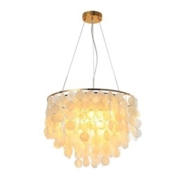 Designer Touch Decorative Modern White Shell Ceiling Light Fixture Pendant Light Chandelier