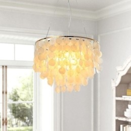 Designer Touch Decorative Modern White Shell Ceiling Light Fixture Pendant Light Chandelier