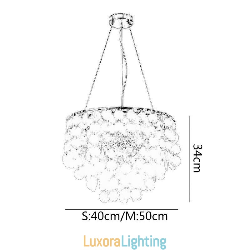 Designer Touch Decorative Modern White Shell Ceiling Light Fixture Pendant Light Chandelier