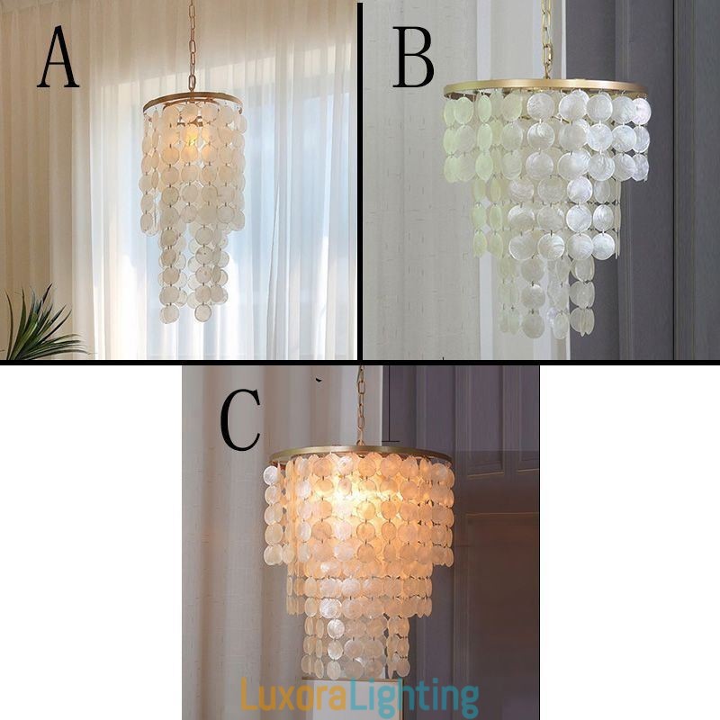 Designer Touch Decorative Contemporary Shell Hanging Ceiling Lighting