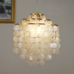 Designer Touch Decorative Modern Classic Pendant Light White Shell Shade Lamp
