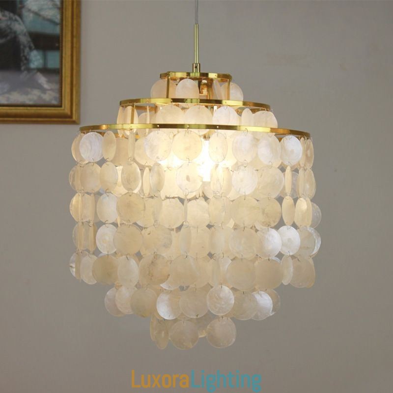 Designer Touch Decorative Modern Classic Pendant Light White Shell Shade Lamp