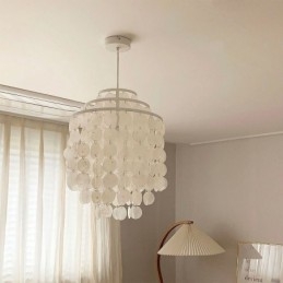 Designer Touch Decorative Modern Classic Pendant Light White Shell Shade Lamp