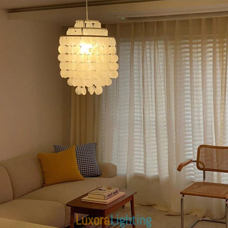 Designer Touch Decorative Modern Classic Pendant Light White Shell Shade Lamp