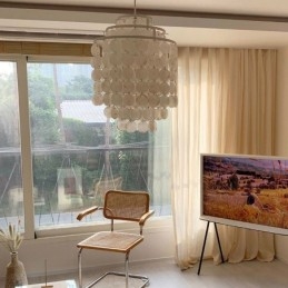 Designer Touch Decorative Modern Classic Pendant Light White Shell Shade Lamp