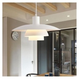 Designer Touch Decorative White Aluminum Pendant Lighting Contemporary Chandelier Adjustable Hanging Light Fixture