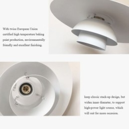 Designer Touch Decorative White Aluminum Pendant Lighting Contemporary Chandelier Adjustable Hanging Light Fixture