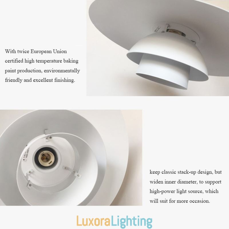 Designer Touch Decorative White Aluminum Pendant Lighting Contemporary Chandelier Adjustable Hanging Light Fixture