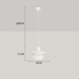 Designer Touch Decorative White Aluminum Pendant Lighting Contemporary Chandelier Adjustable Hanging Light Fixture