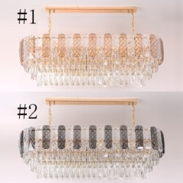 Designer Touch Decorative Modern Crystal Pendant Light Luxury Oval Hanging Light