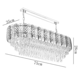 Designer Touch Decorative Modern Crystal Pendant Light Luxury Oval Hanging Light