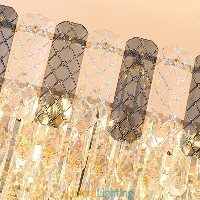 Designer Touch Decorative Modern Crystal Pendant Light Luxury Oval Hanging Light