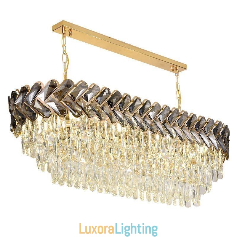 Designer Touch Decorative European Crystal Pendant Light Luxury Oval Ceiling Light