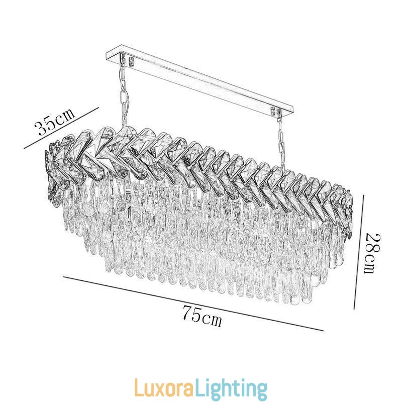 Designer Touch Decorative European Crystal Pendant Light Luxury Oval Ceiling Light