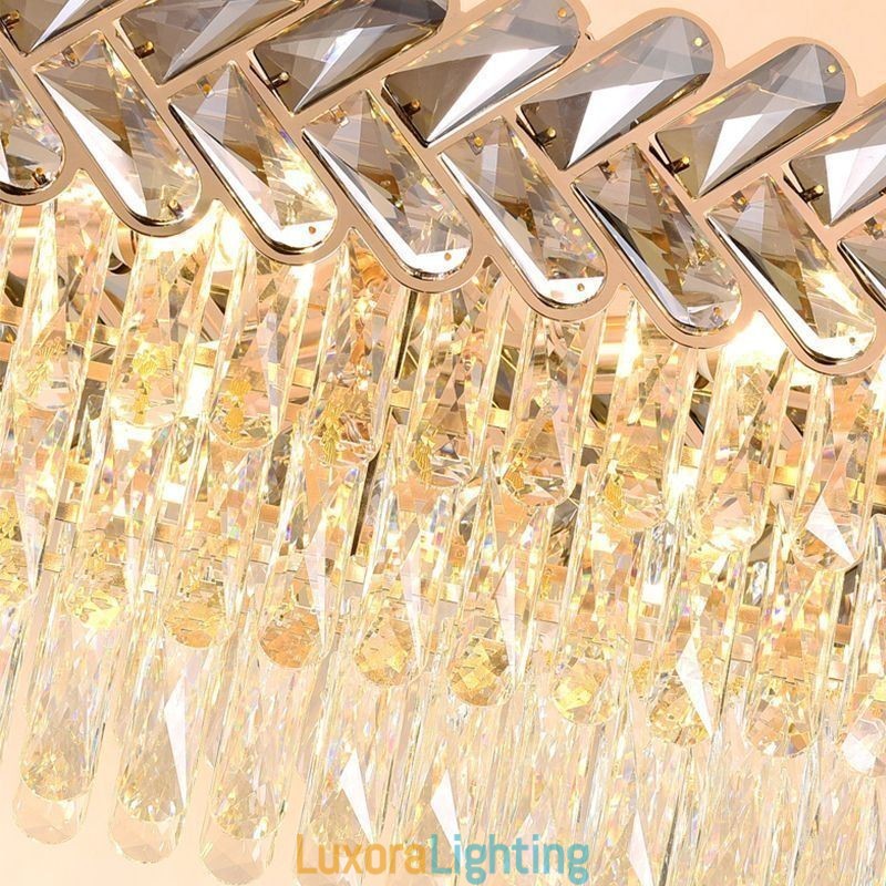Designer Touch Decorative European Crystal Pendant Light Luxury Oval Ceiling Light