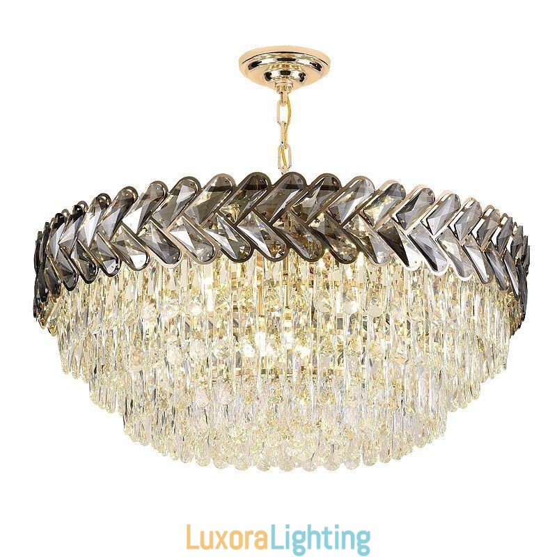 Designer Touch Decorative Crystal Pendant Light Gold Ceiling Light Fixture