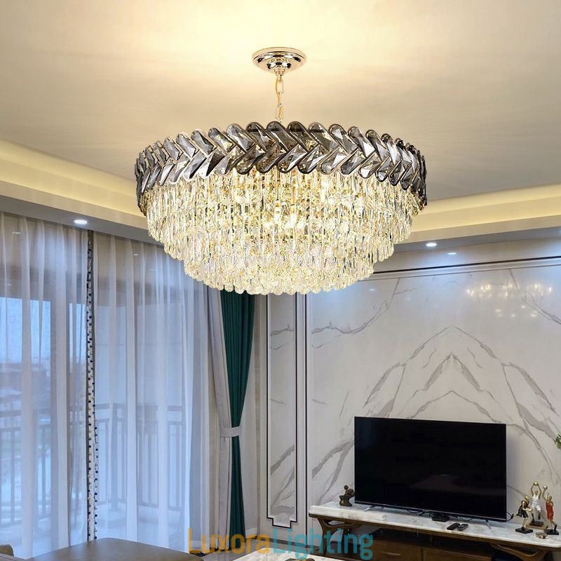 Designer Touch Decorative Crystal Pendant Light Gold Ceiling Light Fixture