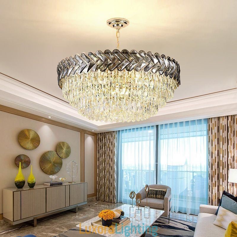 Designer Touch Decorative Crystal Pendant Light Gold Ceiling Light Fixture