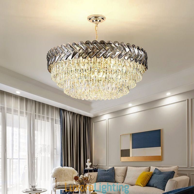 Designer Touch Decorative Crystal Pendant Light Gold Ceiling Light Fixture