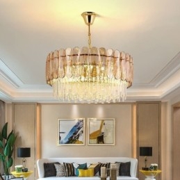 Designer Touch Decorative Luxury Pendant Light Crystal Gold Ceiling Light