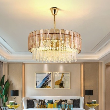 Designer Touch Decorative Luxury Pendant Light Crystal Gold Ceiling Light