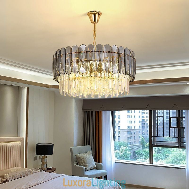 Designer Touch Decorative Luxury Pendant Light Crystal Gold Ceiling Light