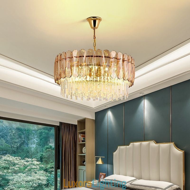 Designer Touch Decorative Luxury Pendant Light Crystal Gold Ceiling Light