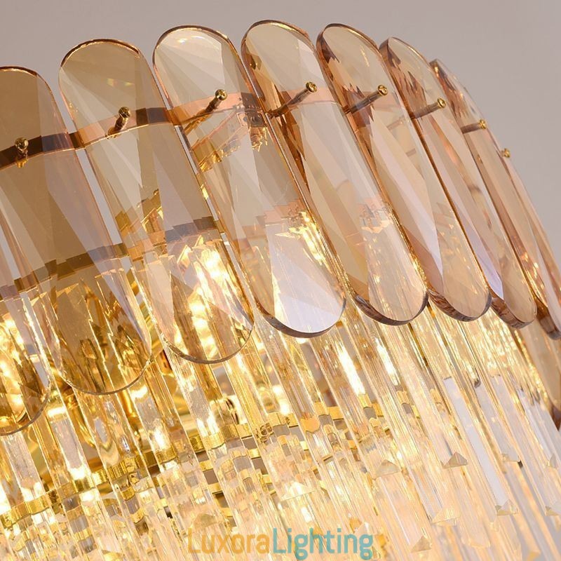 Designer Touch Decorative Luxury Pendant Light Crystal Gold Ceiling Light