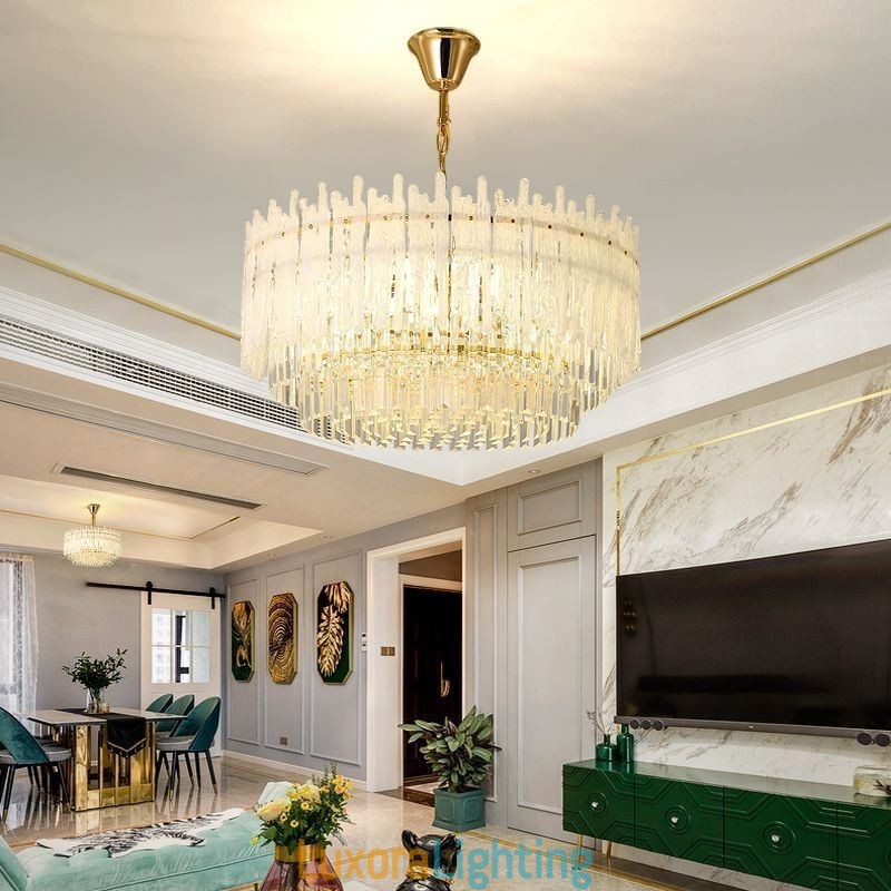 Designer Touch Decorative Crystal Round Coral Ceiling Light Pendant Light