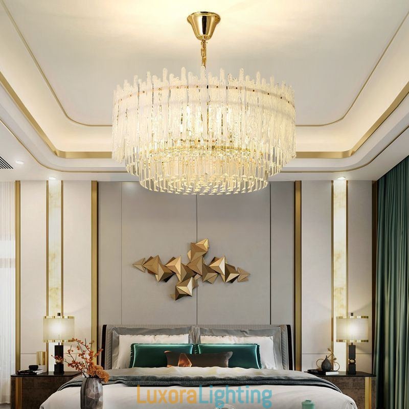 Designer Touch Decorative Crystal Round Coral Ceiling Light Pendant Light