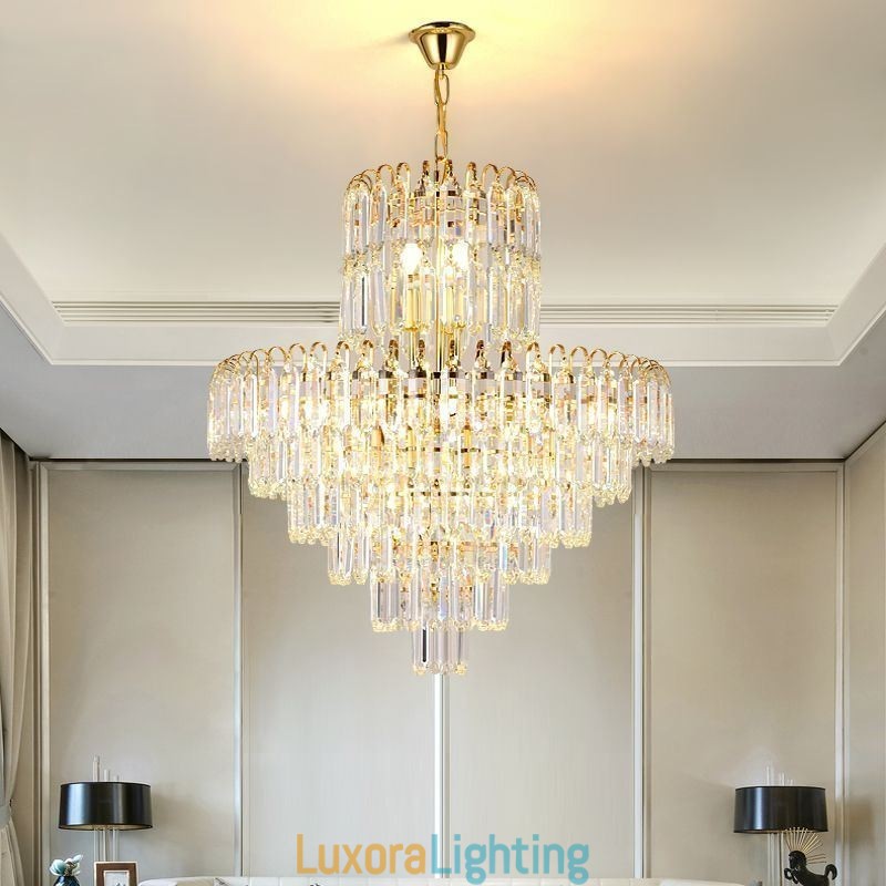 Designer Touch Decorative Elegant Pendant Light Crystal Round Ceiling Lighting Fixture