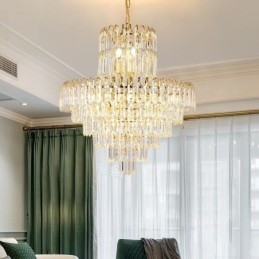 Designer Touch Decorative Elegant Pendant Light Crystal Round Ceiling Lighting Fixture