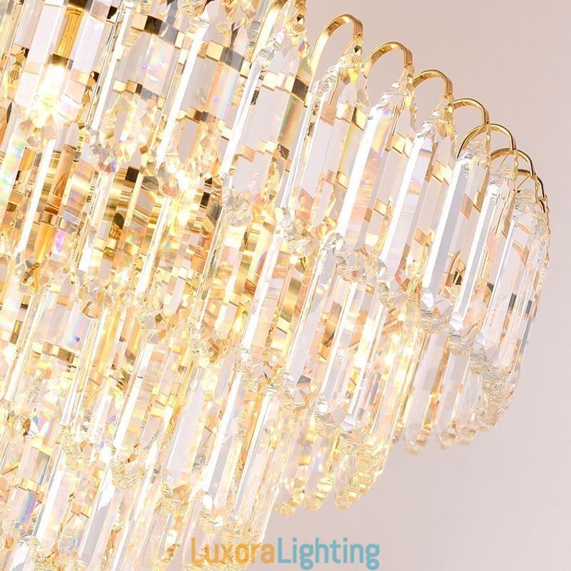 Designer Touch Decorative Elegant Pendant Light Crystal Round Ceiling Lighting Fixture