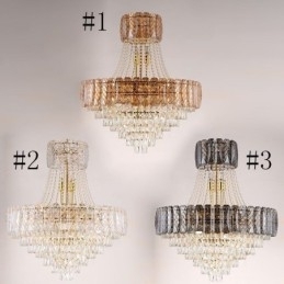 Designer Touch Decorative Modern Crystal Pendant Light Round Ceiling Lighting Fixture