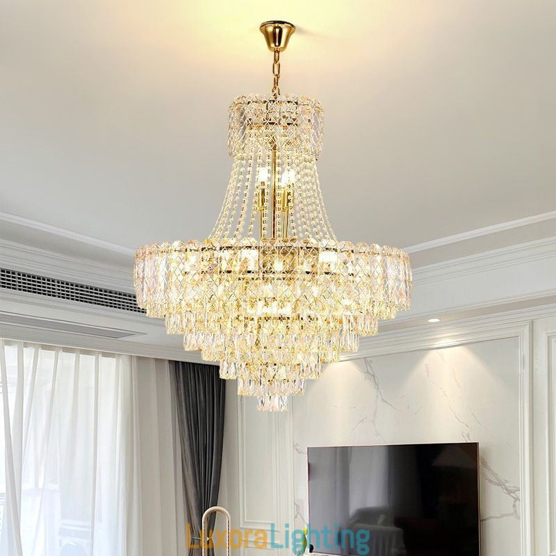 Designer Touch Decorative Modern Crystal Pendant Light Round Ceiling Lighting Fixture