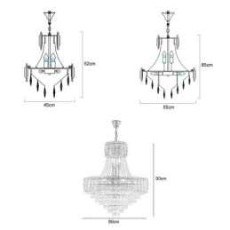 Designer Touch Decorative Modern Crystal Pendant Light Round Ceiling Lighting Fixture