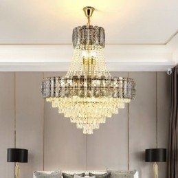 Designer Touch Decorative Modern Crystal Pendant Light Round Ceiling Lighting Fixture