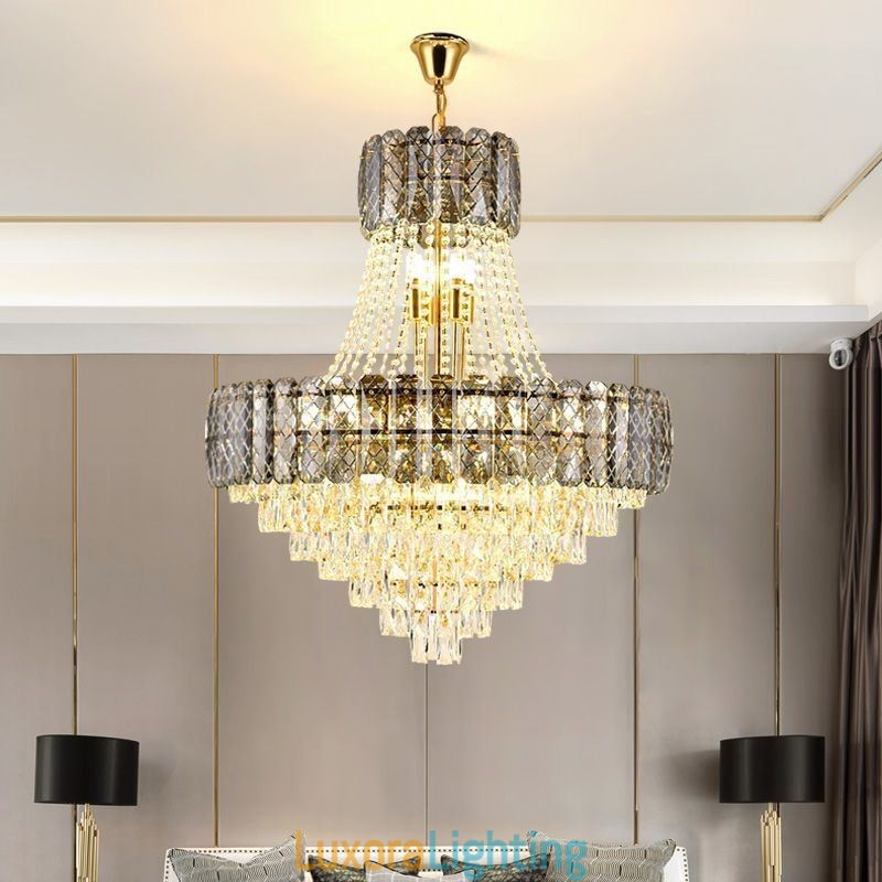 Designer Touch Decorative Modern Crystal Pendant Light Round Ceiling Lighting Fixture