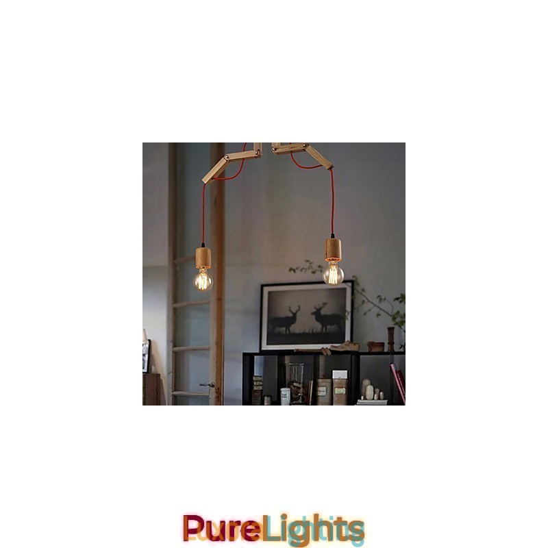 Designer Touch Decorative Chandelier Mini Style Modern Contemporary Wood Bamboo