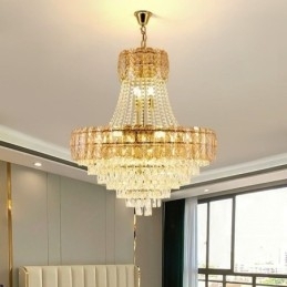 Designer Touch Decorative Modern Crystal Pendant Light Round Ceiling Lighting Fixture