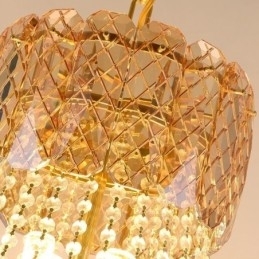 Designer Touch Decorative Modern Crystal Pendant Light Round Ceiling Lighting Fixture