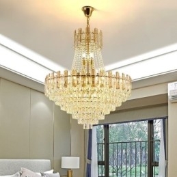 Designer Touch Decorative Modern Crystal Pendant Light Round Ceiling Lighting Fixture