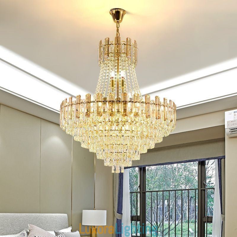 Designer Touch Decorative Modern Crystal Pendant Light Round Ceiling Lighting Fixture