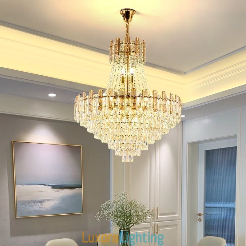 Designer Touch Decorative Modern Crystal Pendant Light Round Ceiling Lighting Fixture