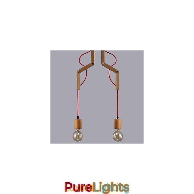 Designer Touch Decorative Chandelier Mini Style Modern Contemporary Wood Bamboo