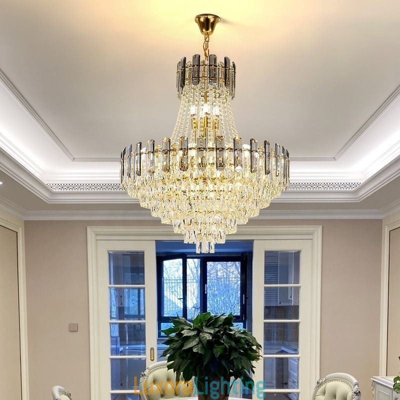 Designer Touch Decorative Modern Crystal Pendant Light Round Ceiling Lighting Fixture