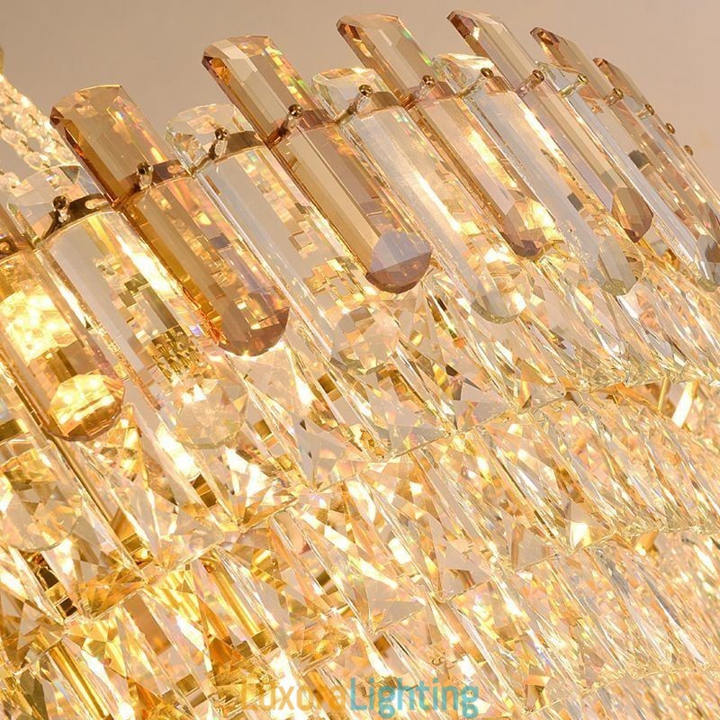 Designer Touch Decorative Modern Crystal Pendant Light Round Ceiling Lighting Fixture